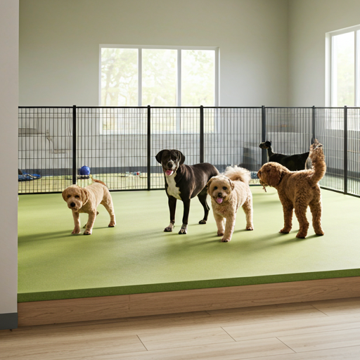 Happy dogs in daycare